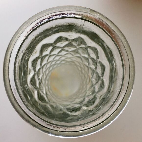 Vintage Hoosier Glass Quilted Diamond Clear Vase - Picture 5 of 12